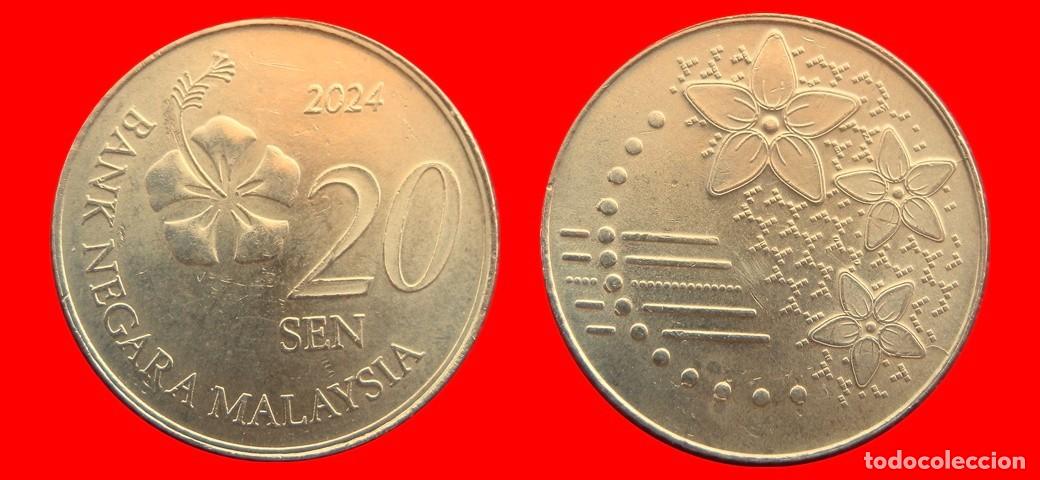 Monedas antiguas de Asia: 20 SEN 2024 MALASIA-152168