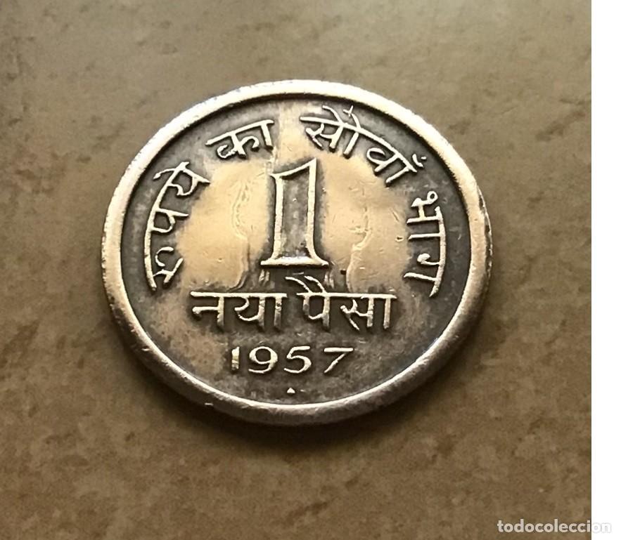 Monedas antiguas de Asia: 1 paisa de India. A&ntilde;o 1957. Ceca de Bombay