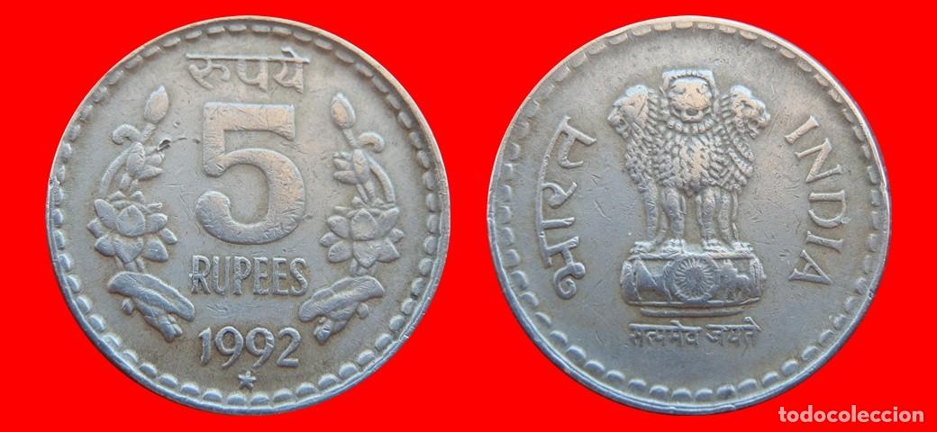 Monedas antiguas de Asia: 5 RUPIAS 1992 INDIA-152217