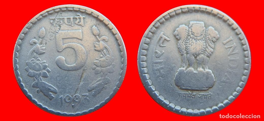 Monedas antiguas de Asia: 5 RUPIAS 1993 INDIA-152218