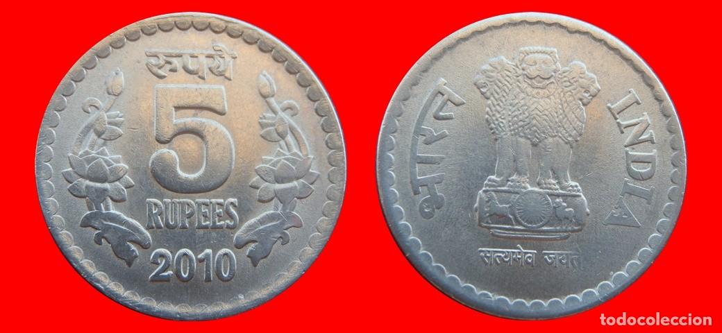 Monedas antiguas de Asia: 5 RUPIAS 2010 INDIA-152223