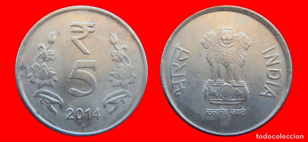 Monedas antiguas de Asia: 5 RUPIAS 2014 INDIA-152226