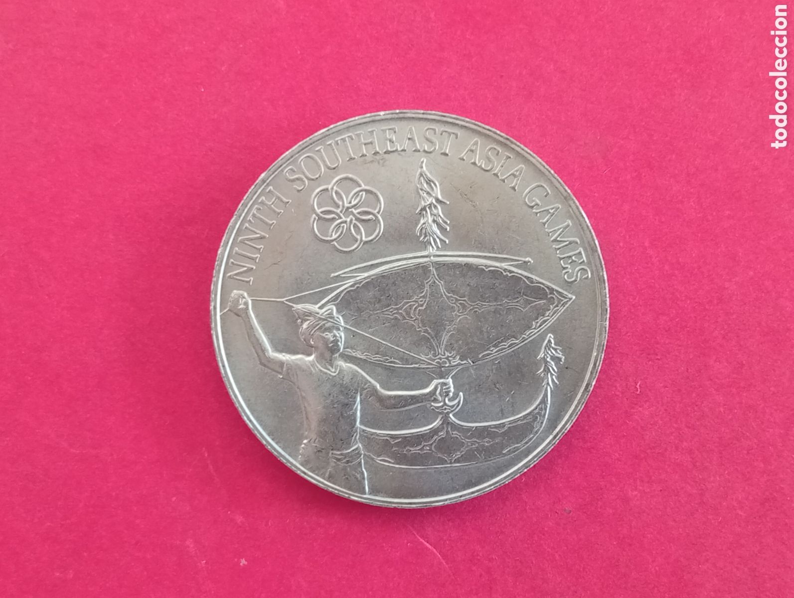 Monedas antiguas de Asia: 1 ringgit de Malasia 1977 conmemorativa