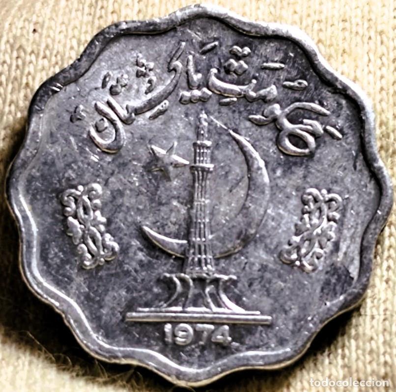 Monete antiche di Asia: Pakist&aacute;n 10 Paisa 1974 Sin Circular (SC-) &ldquo;Creciendo con monumento&rdquo; &ndash; Lote 2413
