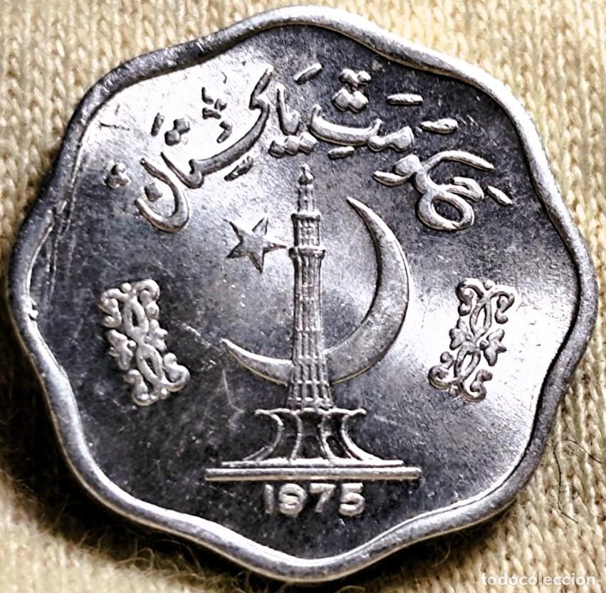 Monete antiche di Asia: Pakist&aacute;n 2 Paisa 1975 Sin Circular (SC) Lote 2414