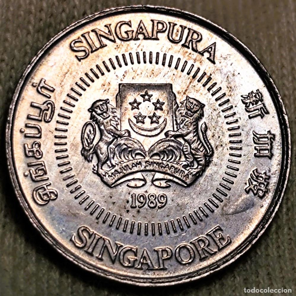 Alte M&uuml;nzen aus Asien: Singapur 10 centavos, 1989 Sin Circular (SC) Lote 2377