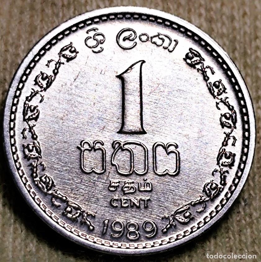 Alte M&uuml;nzen aus Asien: Sri Lanka &ndash; 1 Centavo 1989 &ndash; Sin Circular (SC) Lote 2389