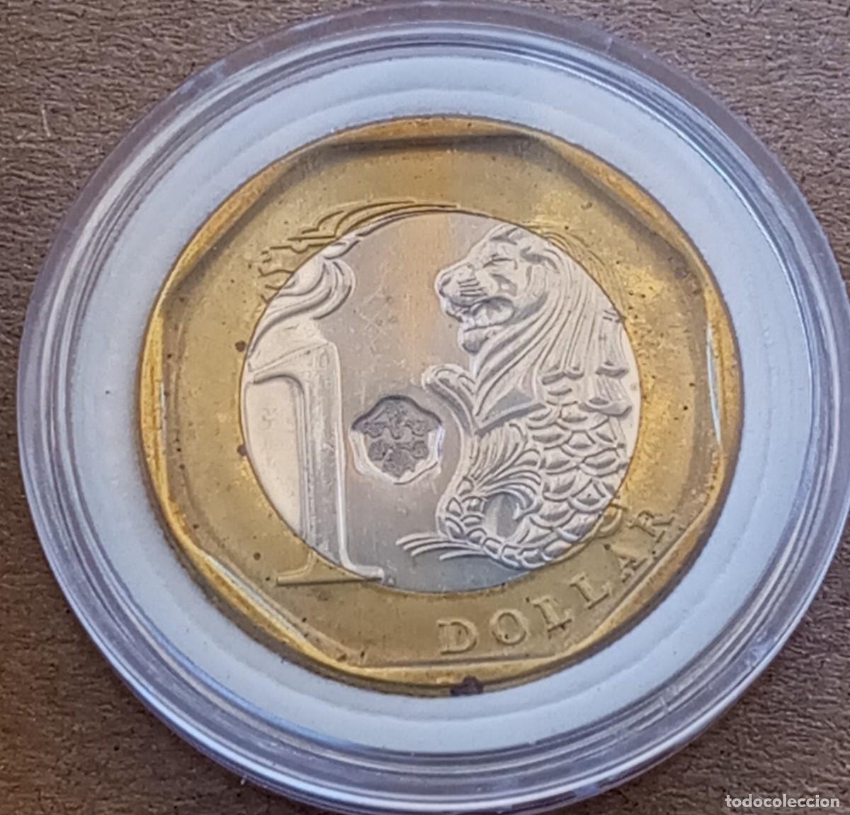 Monete antiche di Asia: LOTE 187 MONEDA BIMETALICA DE SINGAPUR (SIN CIRCULAR)