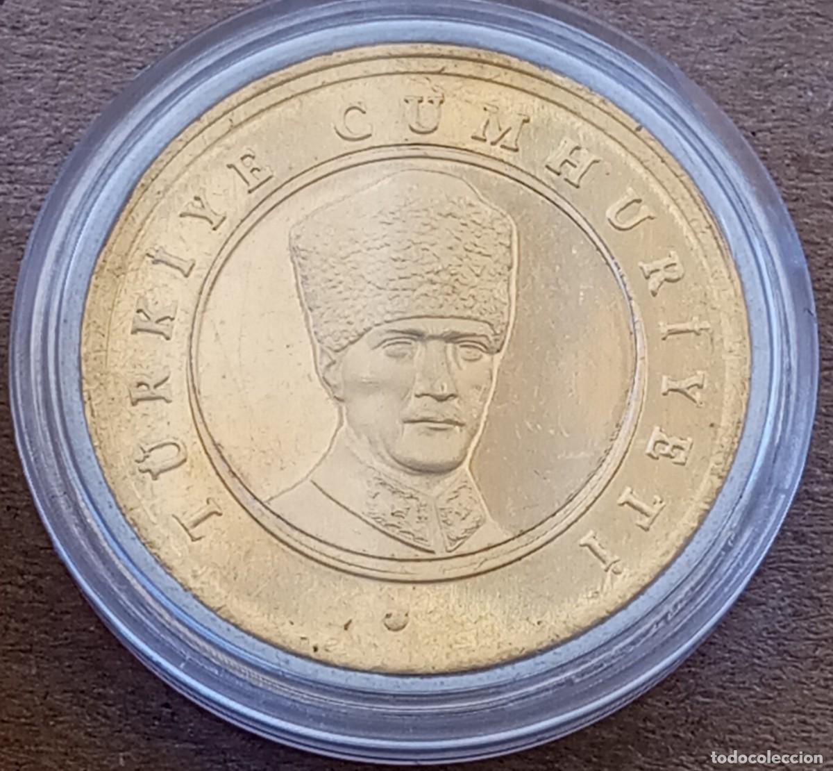 Moedas antigas da &Aacute;sia: LOTE 189 MONEDA BIMETALICA DE TURQUIA (SIN CIRCULAR)