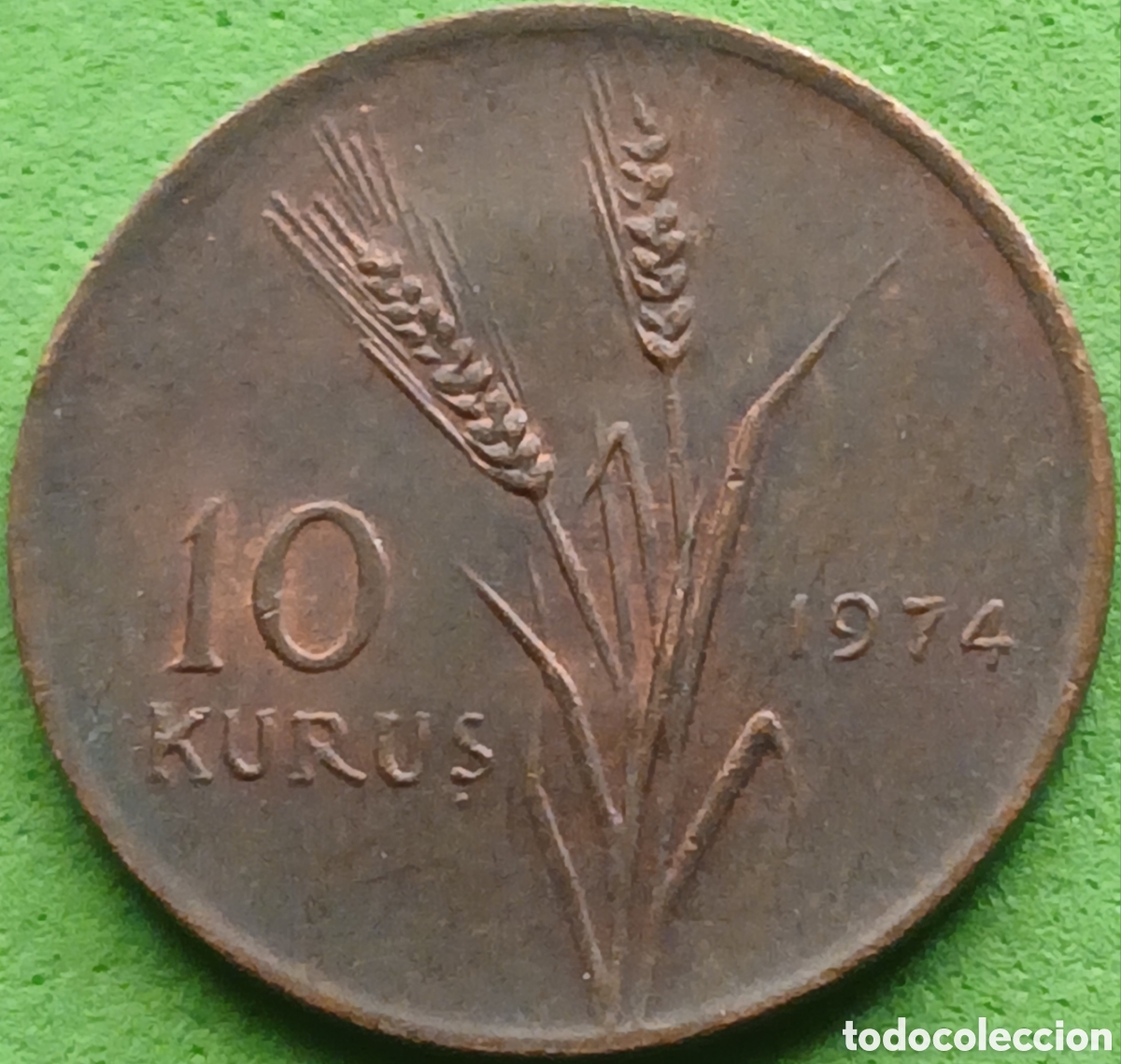 Monedas antiguas de Asia: Turqu&iacute;a 10 kurus 1974 km#891.3