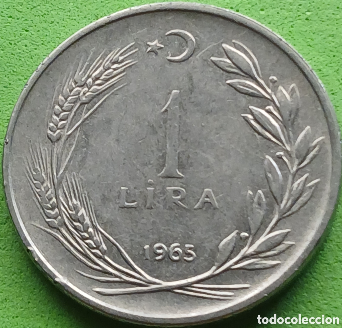 Monedas antiguas de Asia: Turqu&iacute;a 1 lira 1965 km#889a.1