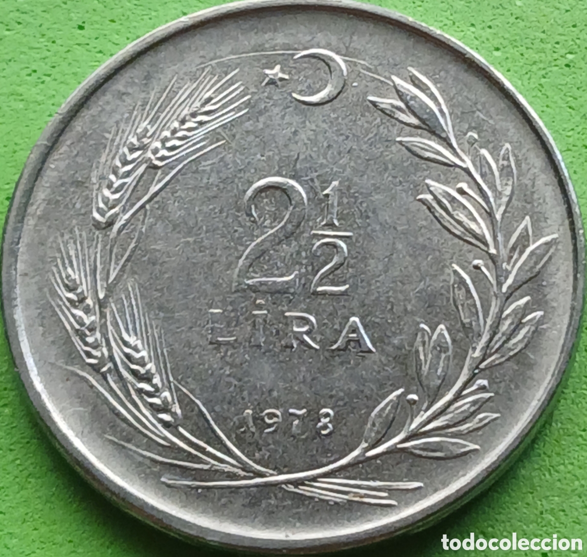 Monedas antiguas de Asia: Turqu&iacute;a 2&frac12; liras 1978 km#893.2