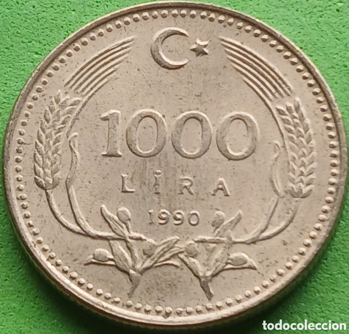 Monedas antiguas de Asia: Turqu&iacute;a 1000 liras 1990 km#997