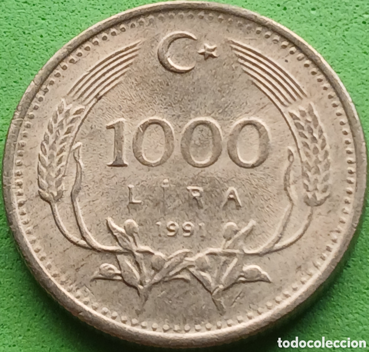 Monedas antiguas de Asia: Turqu&iacute;a 1000 liras 1991 km#997
