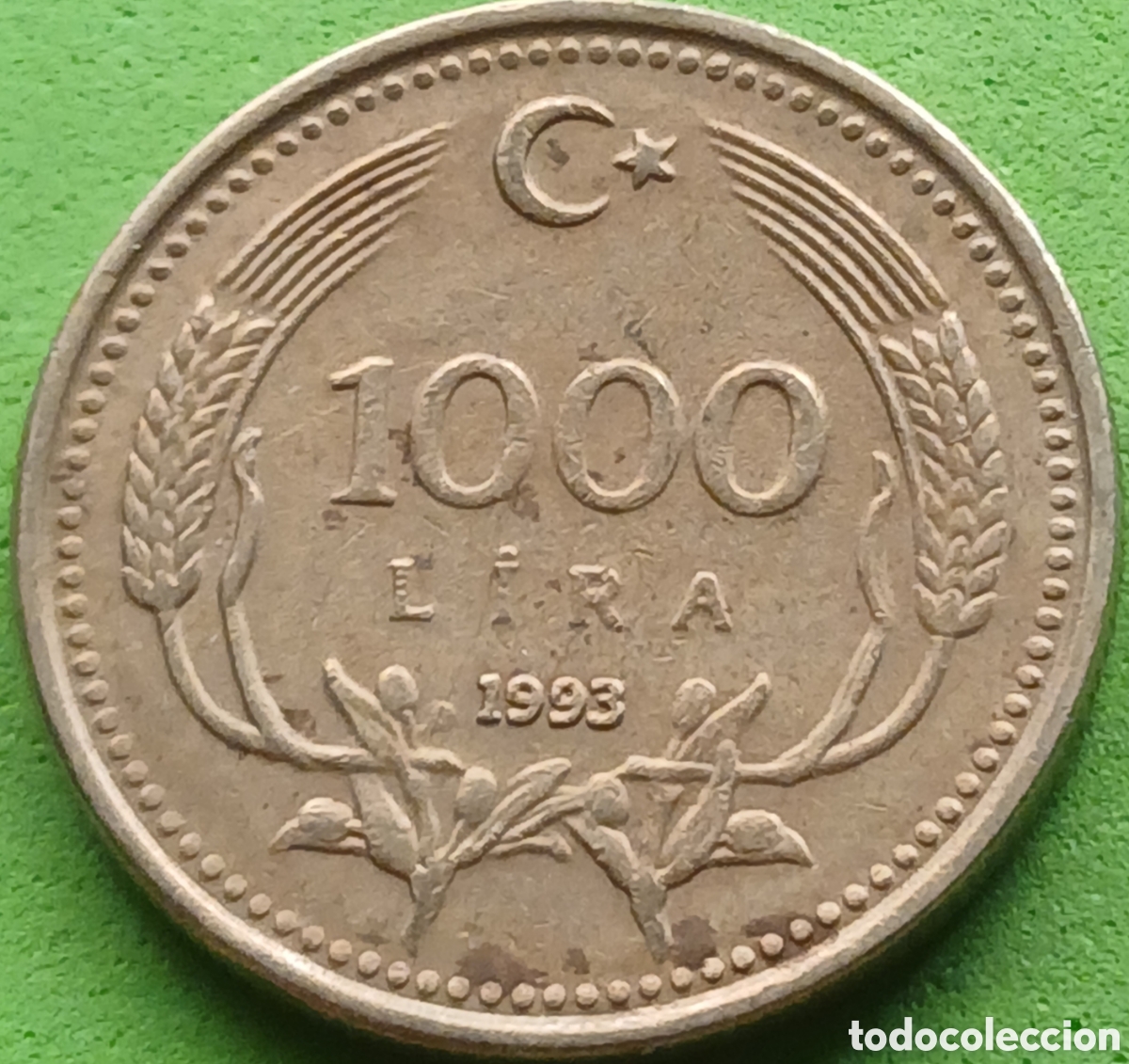 Monedas antiguas de Asia: Turqu&iacute;a 1000 liras 1993 km#997