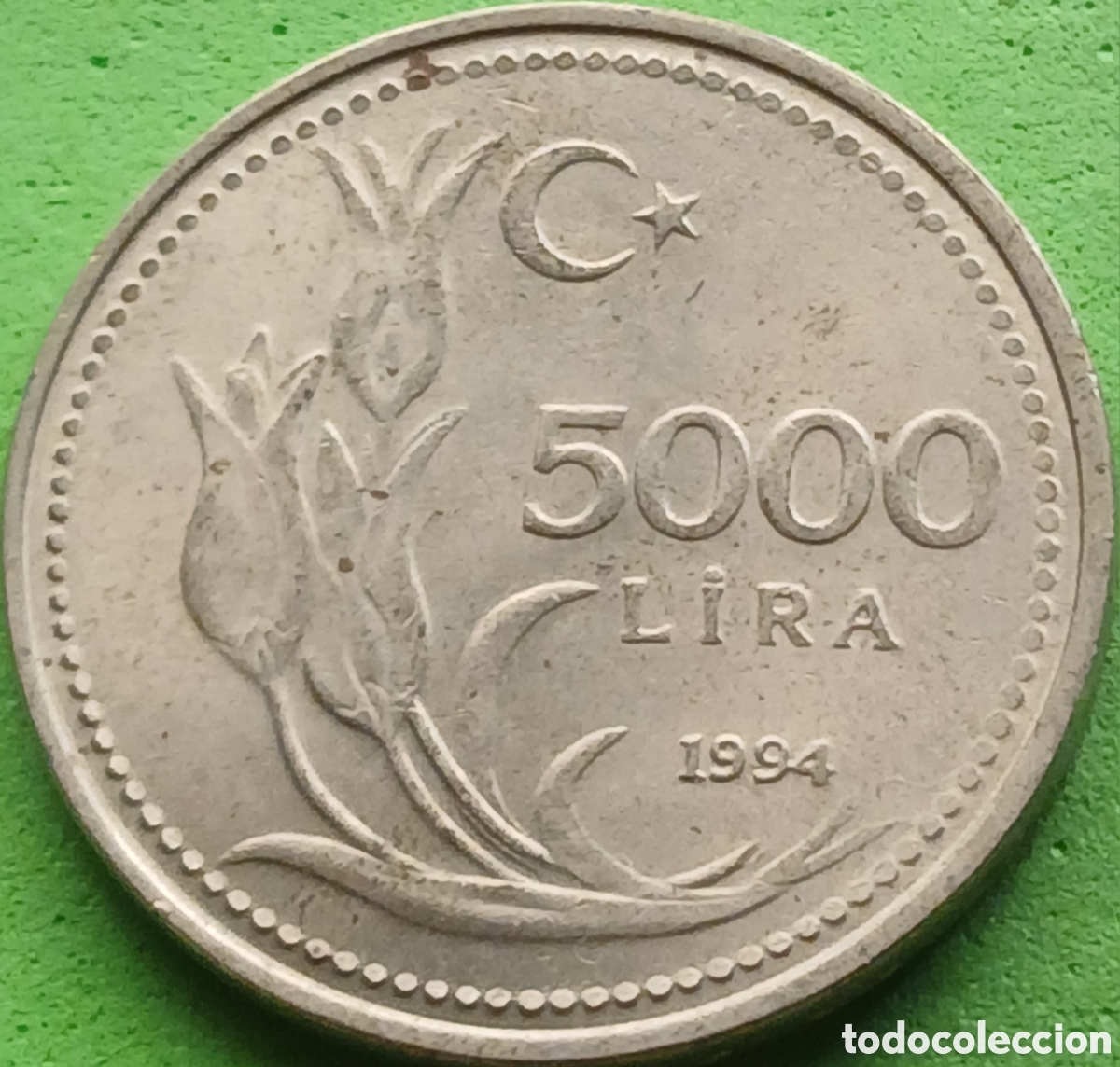 Monedas antiguas de Asia: Turqu&iacute;a 5000 liras 1994 km#1025