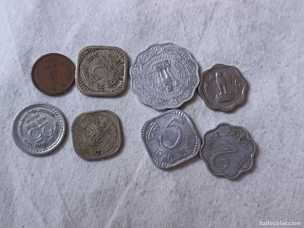Monete antiche di Asia: LE15, Lote de Antiguas Monedas Extranjeras, India, diferentes, varios a&ntilde;os