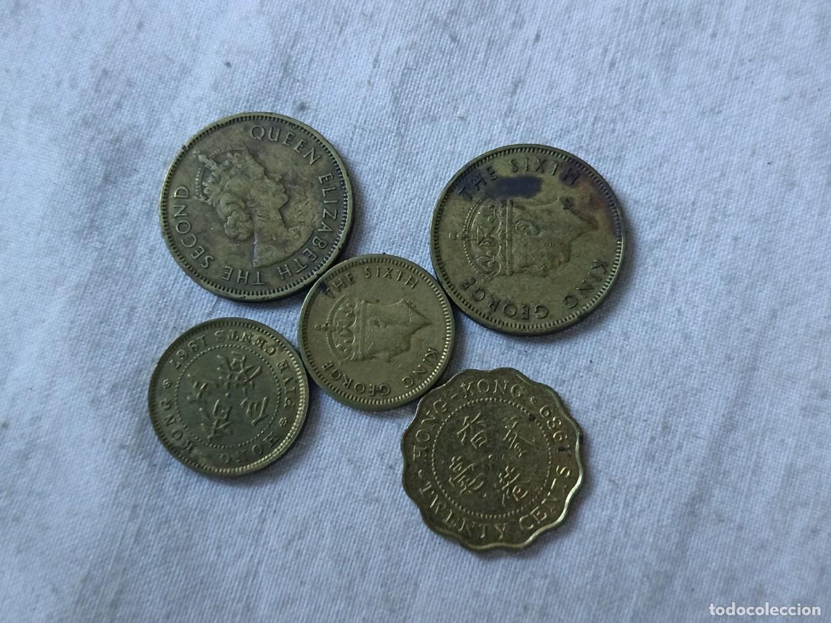 Monete antiche di Asia: LE43, Lote de Antiguas Monedas Extranjeras, Hong Kong, colonia inglesa, varios a&ntilde;os