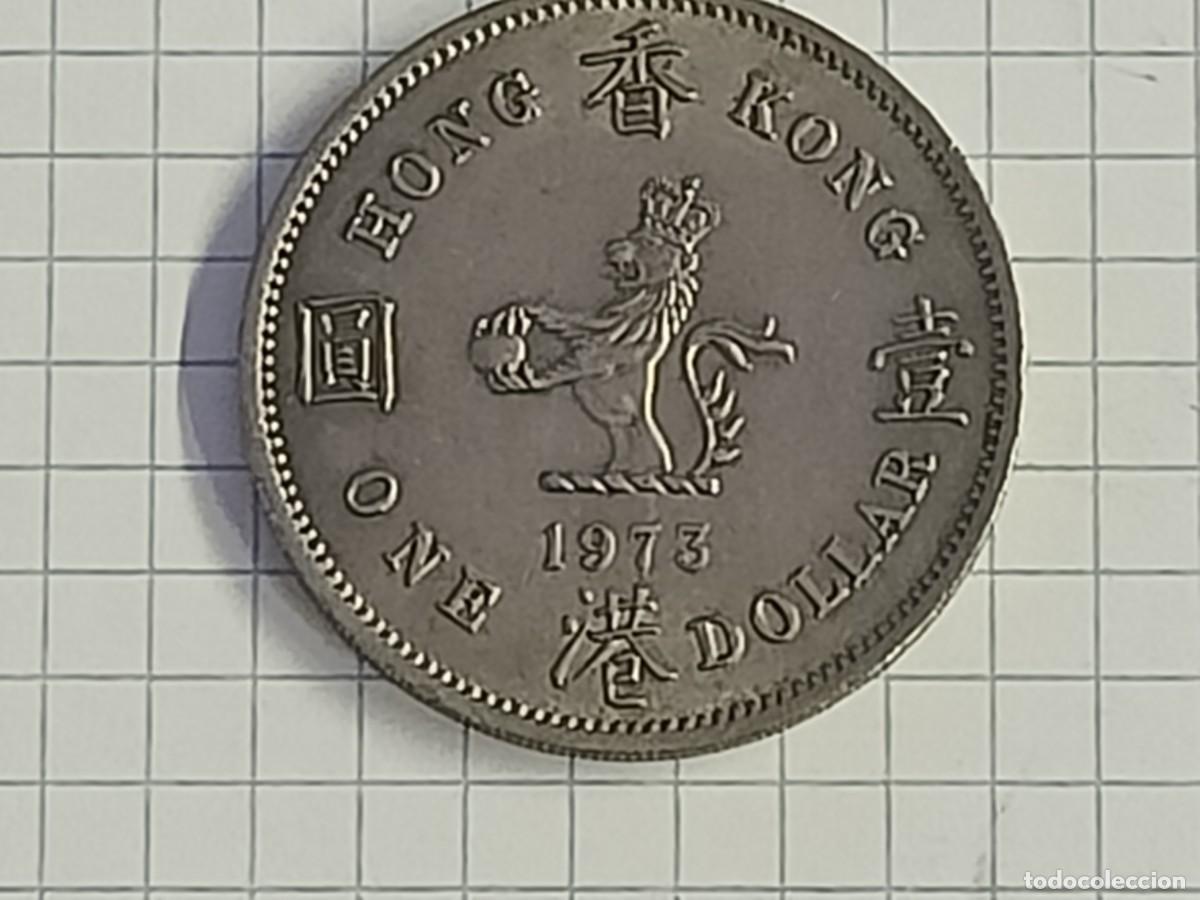Monedas antiguas de Asia: Moneda de Hong Kong. 1 dollar. 1973