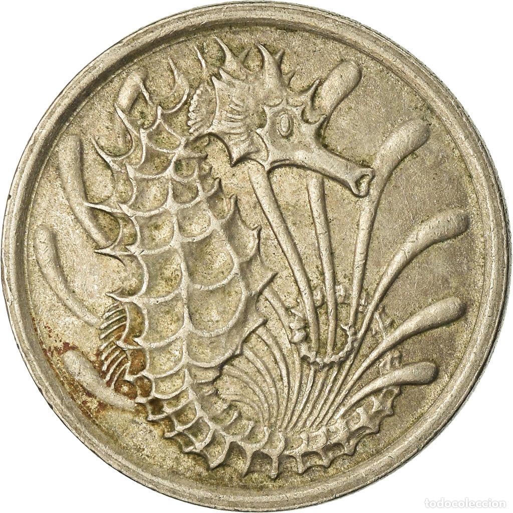 Monedas antiguas de Asia: [#759240] Moneda, Singapur, 10 Cents, 1976, Singapore Mint, MBC, Cobre - n&iacute;quel, KM:3
