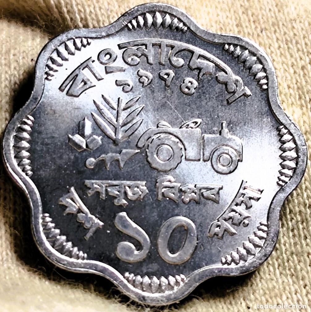 Monete antiche di Asia: Banglad&eacute;s &ndash; 10 Poisha 1974 &ndash; FAO &ndash; Sin Circular (SC) &ndash; Lote 2607