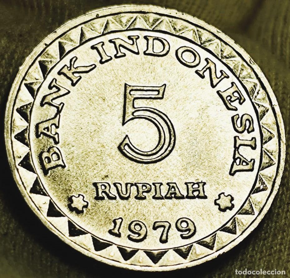 Alte M&uuml;nzen aus Asien: Indonesia 5 rupiah, 1979, Sin Circular, Lote 2626
