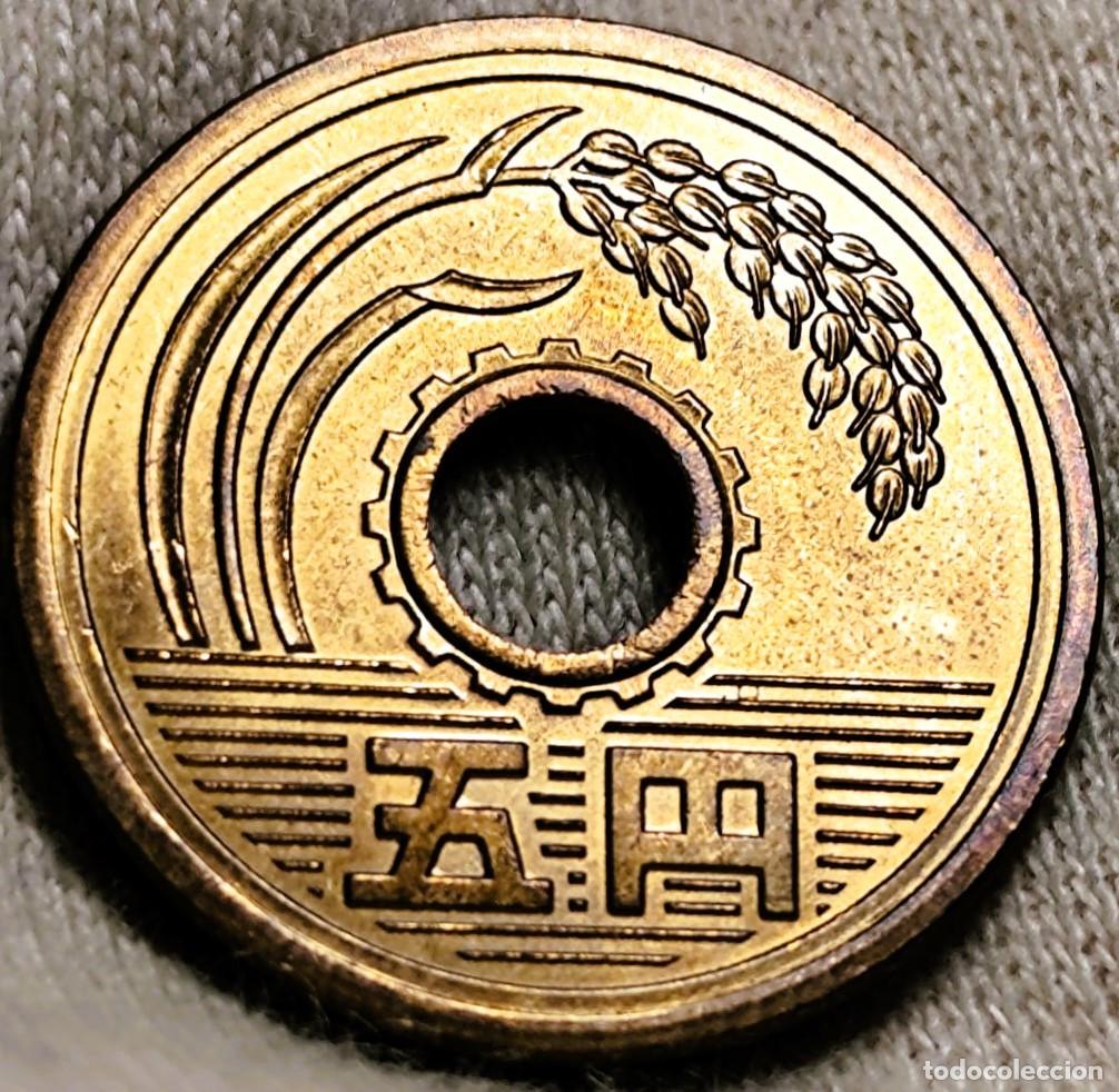 Monedas antiguas de Asia: Jap&oacute;n &ndash; 5 Yen 1969 (Showa 44) &ndash; Sin Circular (SC) Lote 2641