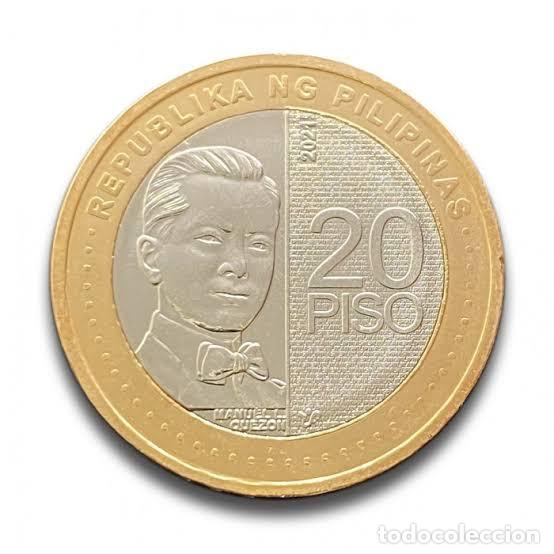 Monedas antiguas de Asia: 20 piso FILIPINAS 2021