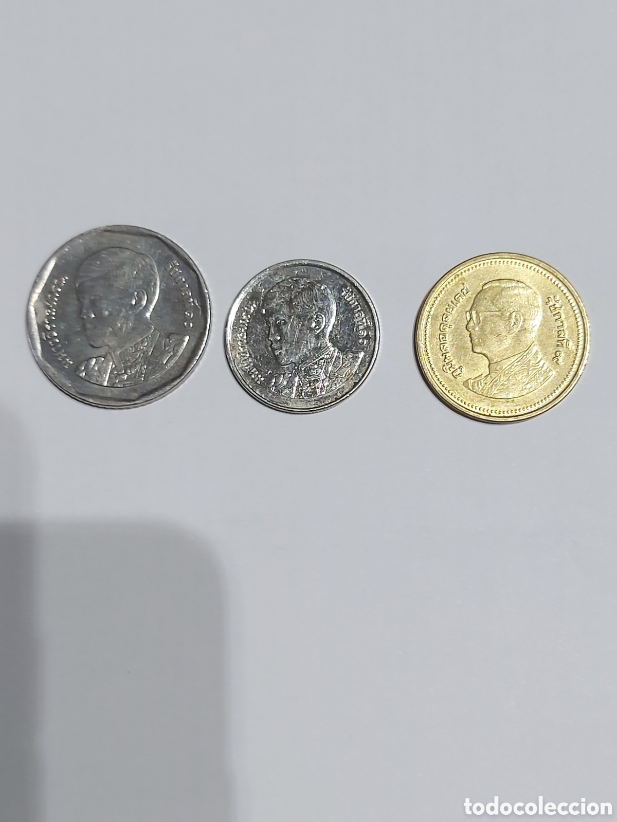 Monedas antiguas de Asia: Tailandia set 3 monedas, 1, 2, 5 bat