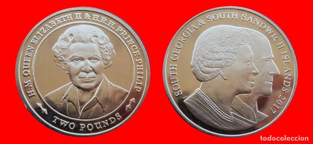 Monedas antiguas de Asia: 2 LIBRAS POUNDS 2017 SOUTH GEORGIA & THE SOUTH SANDWICH ISLANDS-9215SC