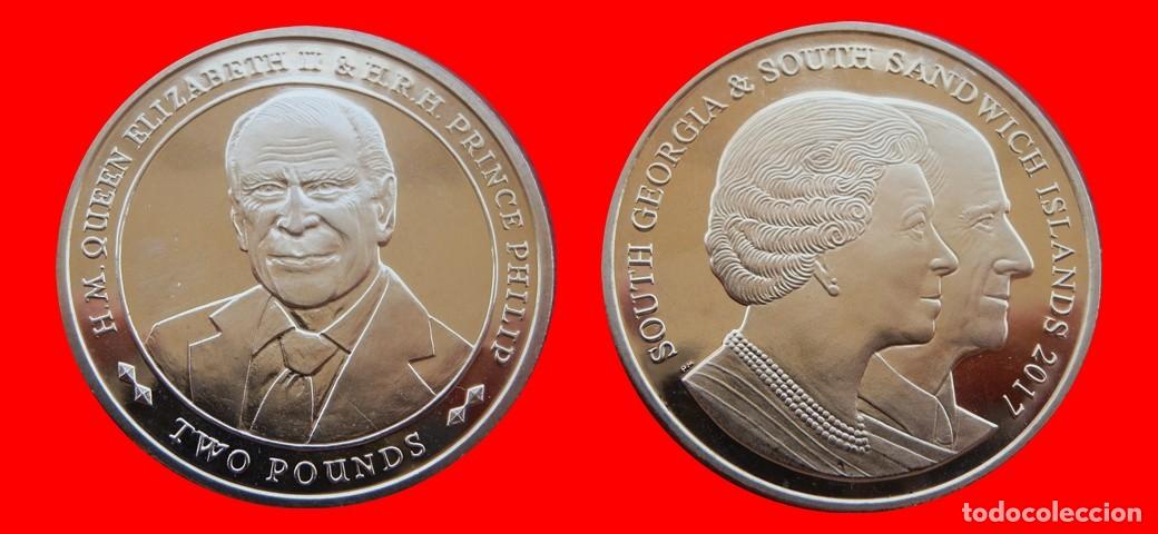 Monedas antiguas de Asia: 2 LIBRAS POUNDS 2017 SOUTH GEORGIA & THE SOUTH SANDWICH ISLANDS-9216SC