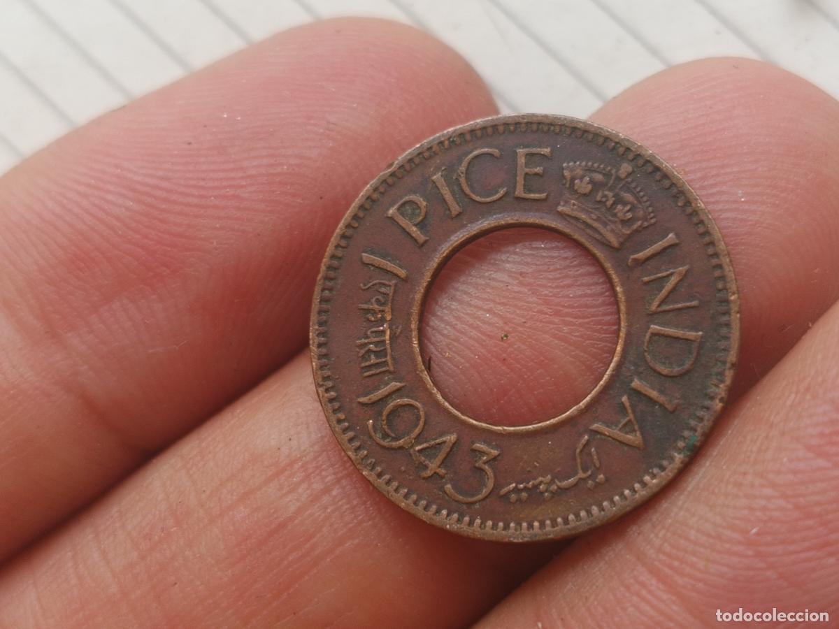 Monedas antiguas de Asia: INDIA - IMPERIO BRITANICO / 1 PICE 1943
