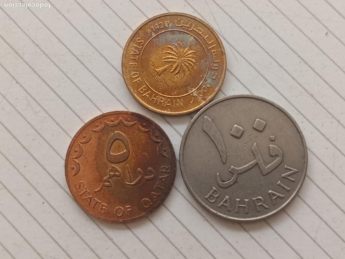 Monedas antiguas de Asia: Bahrain, Qatar. 3 monedas