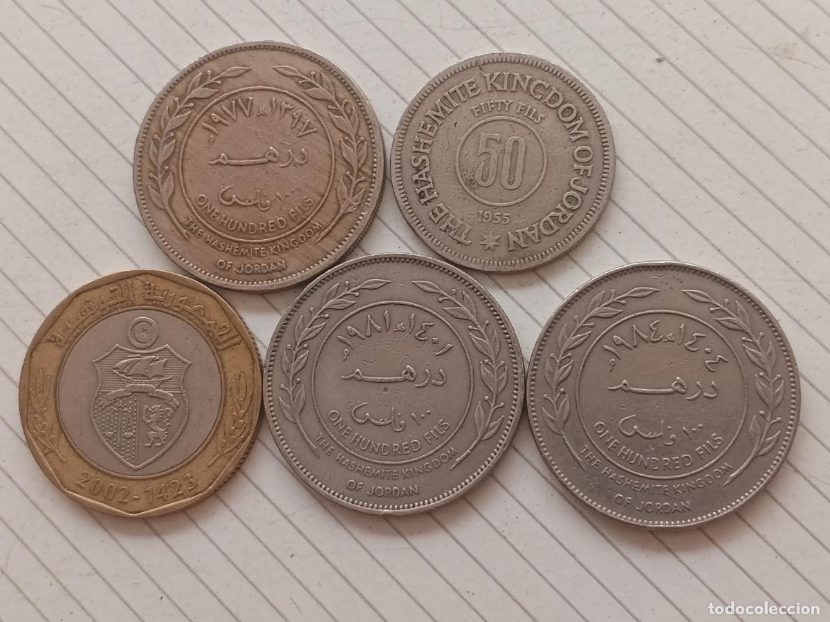 Monedas antiguas de Asia: Jordania. Lote de 5 monedas