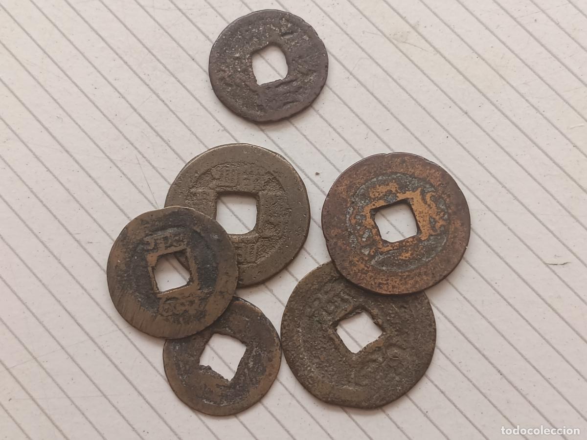 Monedas antiguas de Asia: China. 6 monedas chinas antiguas originales