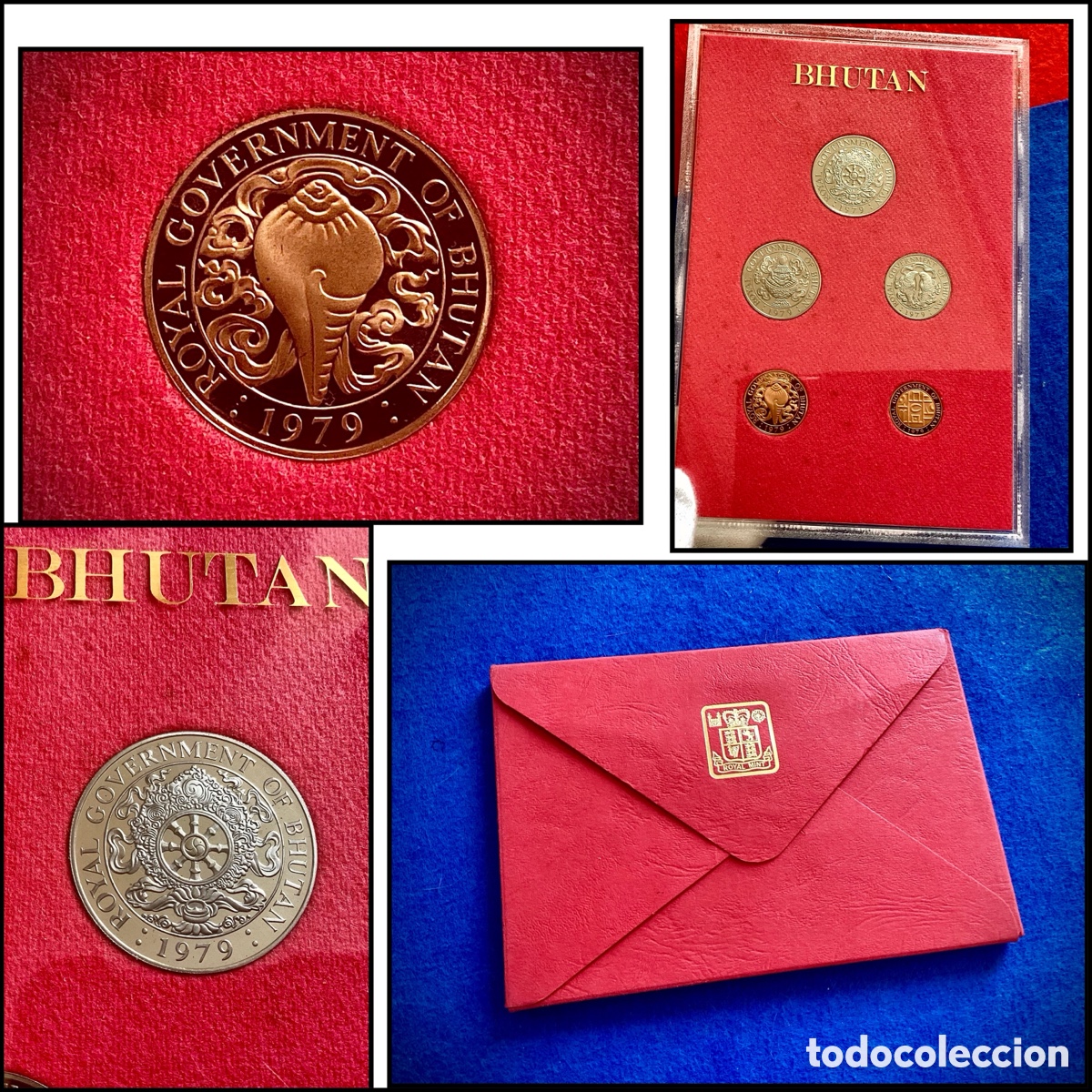 Monedas antiguas de Asia: BHUTAN 1979 SET MONEDAS ORIGINAL SELLADO &ndash; UNC PROOF-LIKE &ndash; RARO