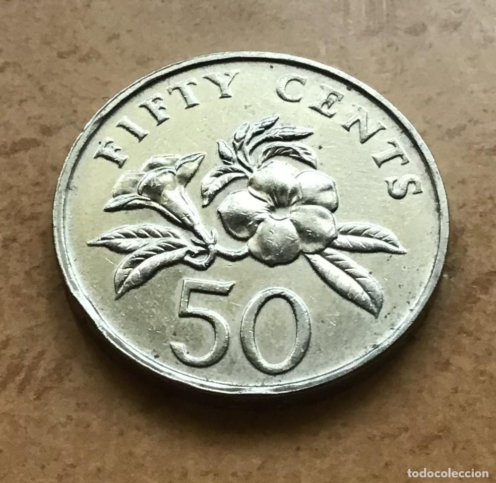 Monedas antiguas de Asia: 50 centavos de Singapur. A&ntilde;o 2005 - Foto 1