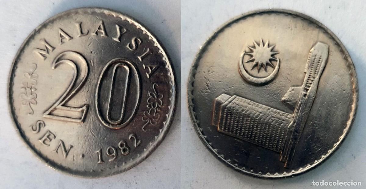Monedas antiguas de Asia: Malasia 20 Sen 1982 &ndash; KM#4
