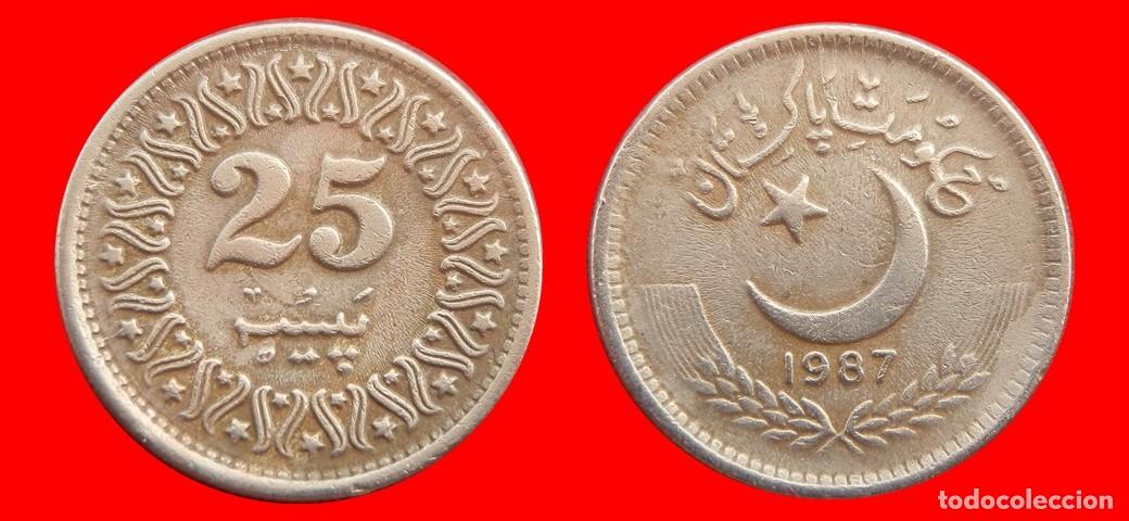 Monedas antiguas de Asia: 25 PAISA 1987 PAKISTAN-152703