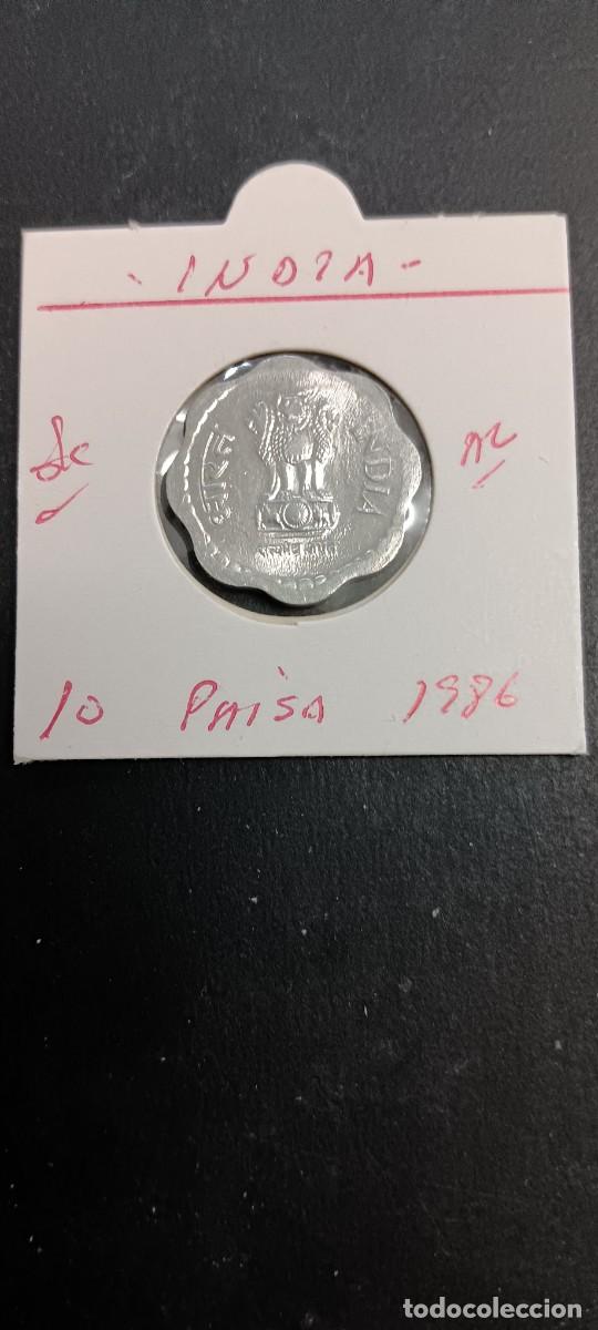 Monedas antiguas de Asia: INDIA 10 PAISA 1986 S/C KM=39 (ALUMINIO)
