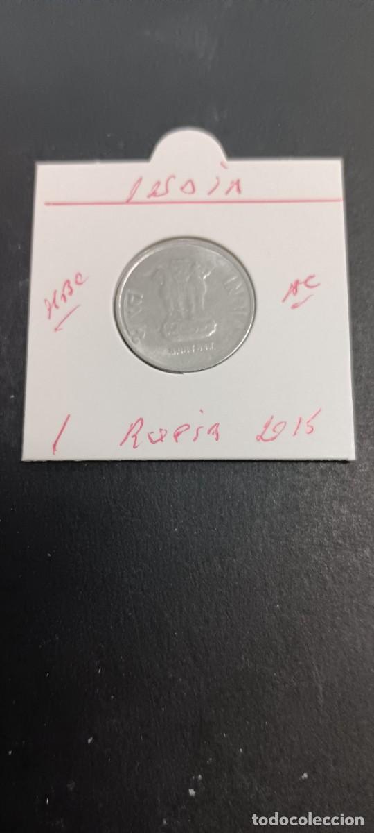 Monedas antiguas de Asia: INDIA 1 RUPIA 2015 MBC KM=394 (ACERO)