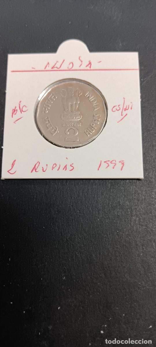 Monedas antiguas de Asia: INDIA 2 RUPIAS 1999 BC KM=121.4 (CUPRONIQUEL) INTEGRACI&Oacute;N NACIONAL
