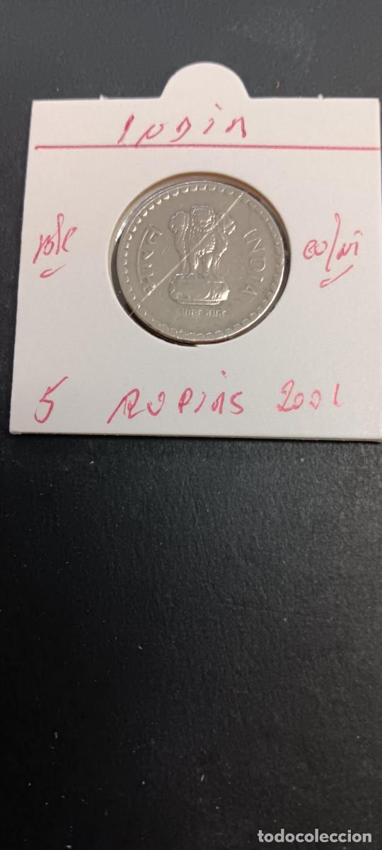 Monedas antiguas de Asia: INDIA 5 RUPIAS 2001 BC KM=154.1 (CUPRONIQUEL)