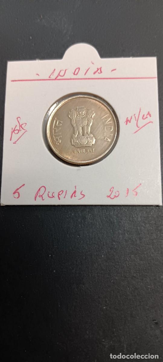 Monedas antiguas de Asia: INDIA 5 RUPIAS 2015 BC KM=399.1 (NIQUEL-LAT&Oacute;N)