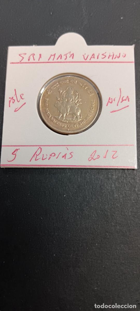 Monedas antiguas de Asia: INDIA 5 RUPIAS 2012 BC (NIQUEL-LAT&Oacute;N) SRI MATA VAISHNO