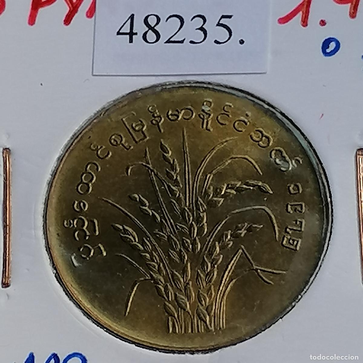 Monedas antiguas de Asia: Myanmar, Burma, Birmania, 50 pyas 1975-76