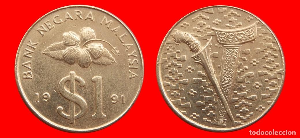Monedas antiguas de Asia: 1 RINGGIT 1991 MALASIA-152821