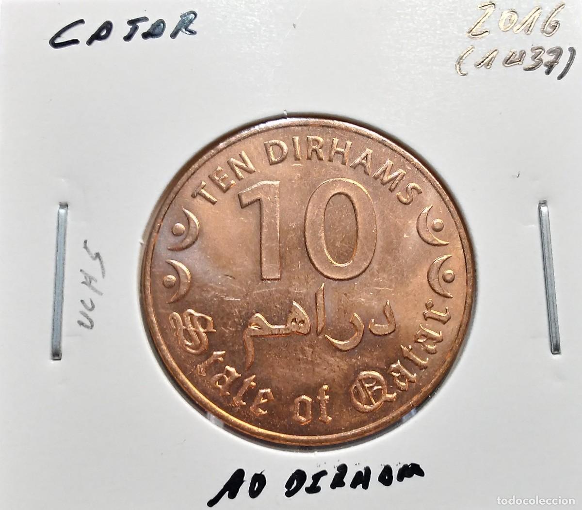 Monedas antiguas de Asia: CATAR / QATAR 10 DIRHAM 2016 (1437) UC#5 SC UNC.