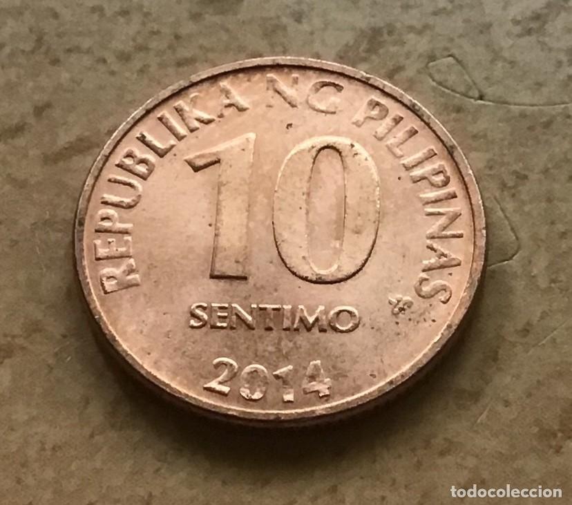 Monedas antiguas de Asia: 10 sentimo de Filipinas. A&ntilde;o 2014