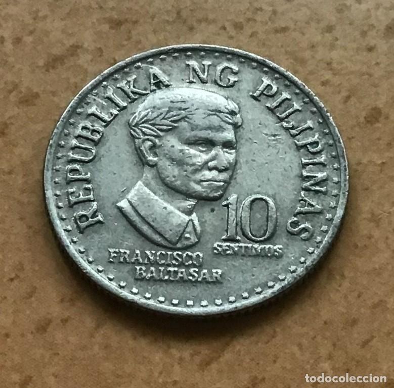 Monedas antiguas de Asia: 10 sentimo de Filipinas. A&ntilde;o 1976